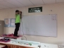 SMK Bertam Perdana Bilik Jahitan Wall screen and Projector